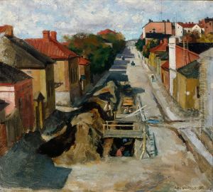 View from Fredrikinkatu by Akseli Valdemar Gallen-Kallela