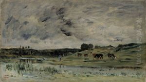Tripleval on the Seine by Charles-Francois Daubigny