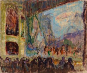 Interiorbild fran Finska Operan by Magnus Enckell