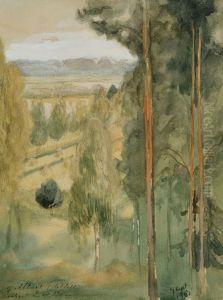 Landscape by Albert Edelfelt