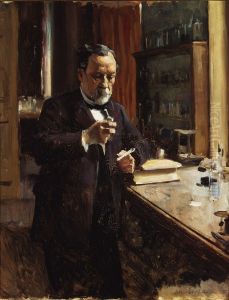 Portratt av Louis Pasteur, studie by Albert Edelfelt