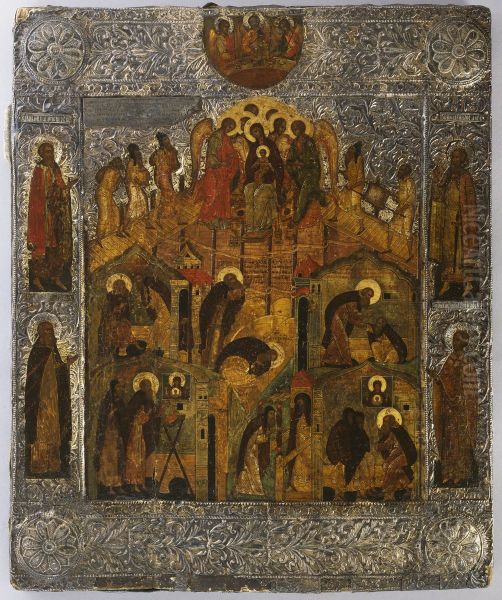 Neitsyt Maria, Jeesus-lapsi, Johannes Kastaja ja Pyha Antonius Apotti - view 1