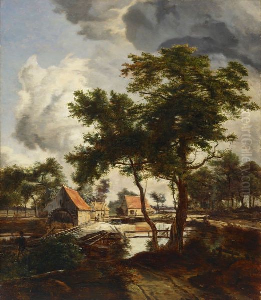 Kvarn, kopia efter Meindert Hobbema - view 1