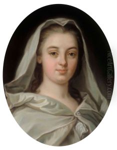 Vestan neitsyeksi puetun neiti Charlotta Fredrika Sparren muotokuva, jaljennos Nonotten mukaan by Amanda Kjellberg