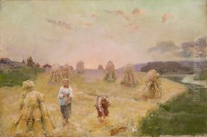 Harvest folk by Aukusti Uotila