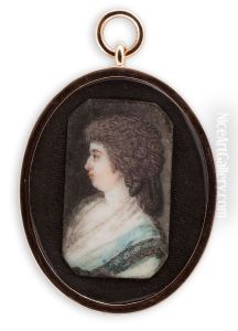 Portrait of a young lady by Anton Ulrik Berndes