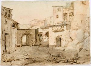 Italialaisen kaupungin katu by Robert Wilhelm Ekman