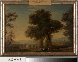 Italian Landscape, Copy After Claude Lorrain