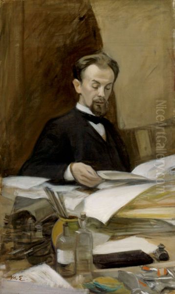 Portratt av diktaren Otto Manninen - view 1
