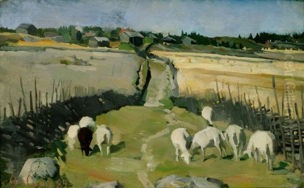 Landscape with Sheep - view 1