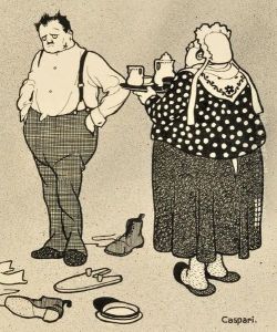 " "humoristische Szene Mit Ehepaar