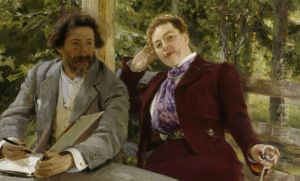 Dubbelportratt av Natalia Nordman och Ilja Repin by Repin Iliya