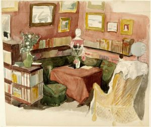 Interioori taiteilijan kotoa by Albert Edelfelt