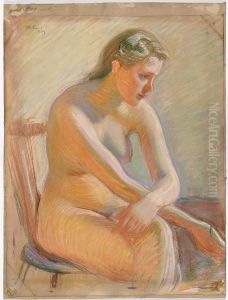Naken modell by Magnus Enckell