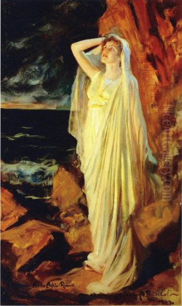 Aino Ackte i operan Alceste ; Aino Ackte som Alceste vid stranden floden Styx, rollportratt - view 1