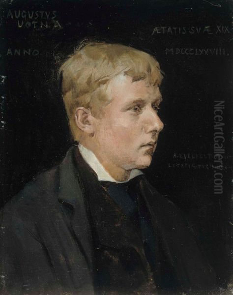 The Artist Aukusti Uotila, Study for the Duke Karl Insulting the Corpse of Klaus Fleming by Albert Edelfelt