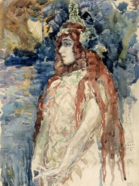 The Sea Princess (Nadezhda Zabela-Vrubel in Rimsky-Korsakov's opera Sadko), sketch - view 1