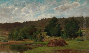 Lakeside Landscape by Hjalmar Munsterhjelm
