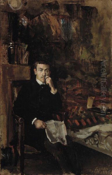 Boheme, Portratt av den norske konstnaren C. A. Dornberger - view 1