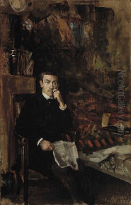 Boheme, Portrait of the Norwegian Artist C. A. Dornberger