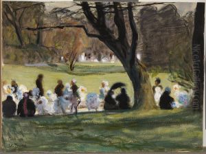 Parkbild fran Paris by Verner Thome