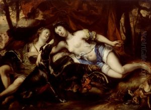 Diana with her companions by Jurgen Ovens