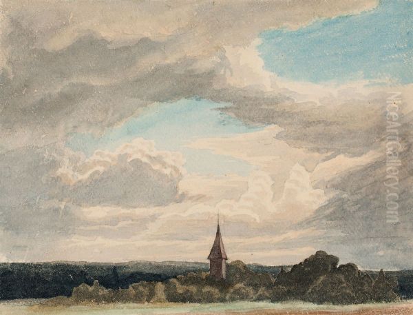 Steeple in a Landscape in Odenthal, Study - view 1