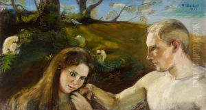 Aatami ja Eeva by Magnus Enckell