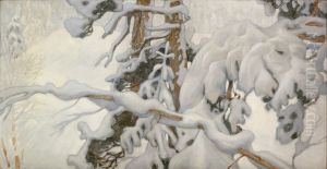 Talvi, esityo Juseliuksen mausoleumin freskoa varten by Akseli Valdemar Gallen-Kallela