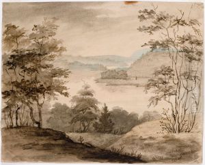 Landscape with Winding River by Robert Wilhelm Ekman