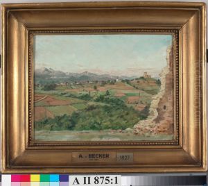 Landscape Study by Adolf von Becker