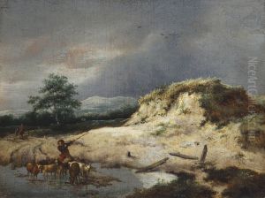 Dunes with a herdsman and his herd by Jacob Van Ruisdael