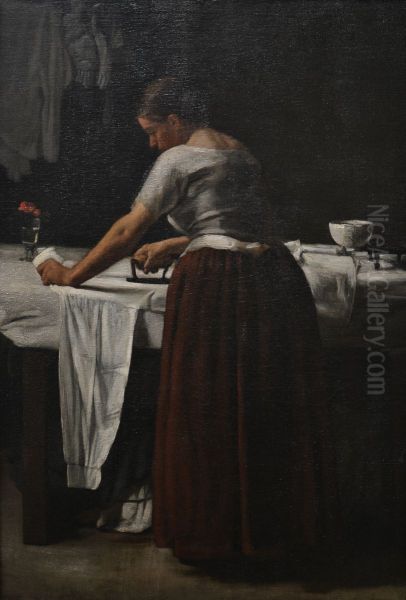 Woman Ironing - view 1