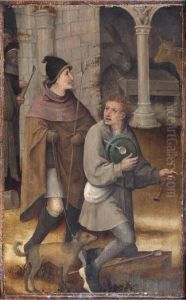 Fragment van een aanbidding van de Wijzen by Hieronymous Bosch