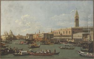 The Bucintoro at the Molo on Ascension Day) by Canaletto