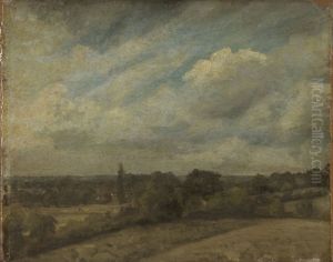 Landscape (possibly the Stour valley) by John Constable