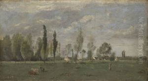 Fields of Saint-Ouen by Jean-Baptiste Camille Corot