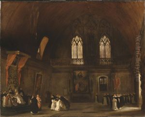 Interior of a Dominican Convent in Madrid by Eugene Delacroix