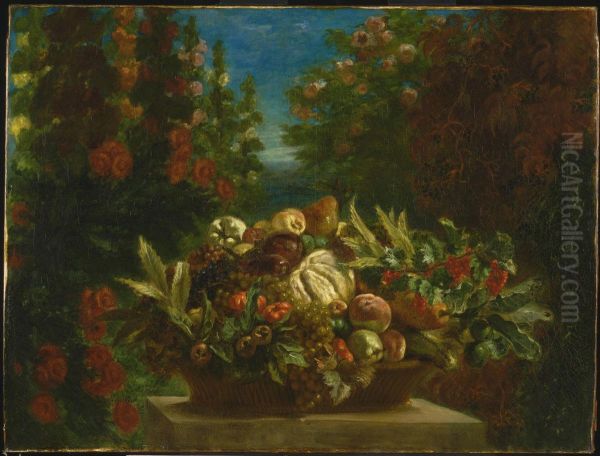 Still Life with Flowers and Fruit - view 1