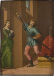 Saint Julian the Hospitaller Meeting his Wife after Killing his Parents