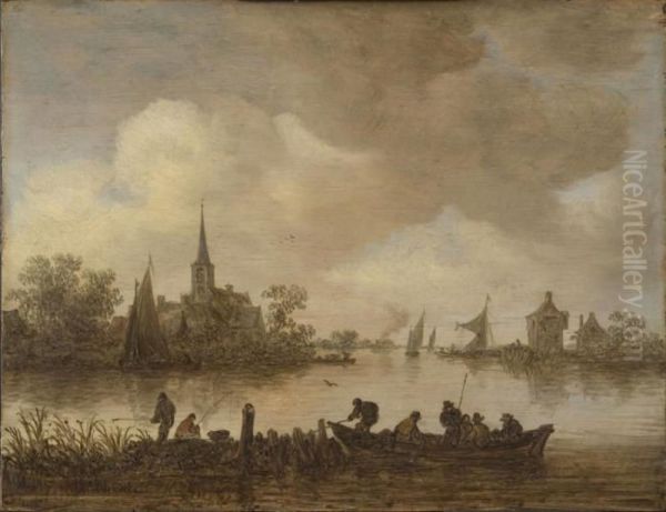 River view with a boat in the foreground - view 1