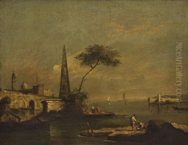 Capriccio with an Obelisk on a Lagoon - view 1