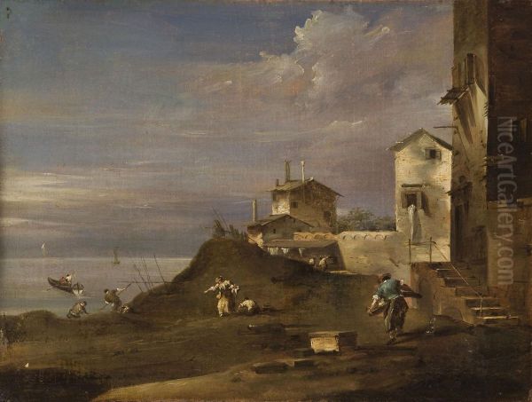 Landscape with Cottages on Dunes - view 1