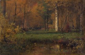Landscape with Yellow Bush by George Inness