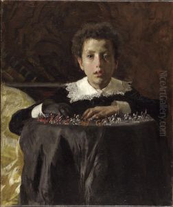 Boy with Toy Soldiers
