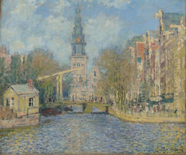 The Zuiderkerk, Amsterdam (Looking up the Groenburgwal) - view 1