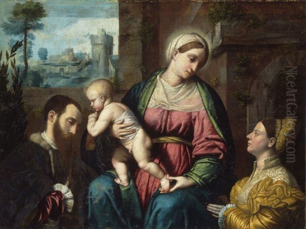 Madonna and Child with two donors - view 1
