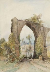 Arche Gothique Dans Un Paysage