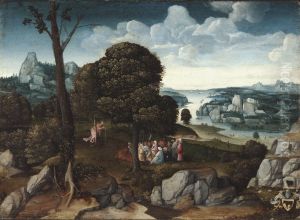 Landschap met de prediking van Johannes de Doper (Lucas 3:1-15)