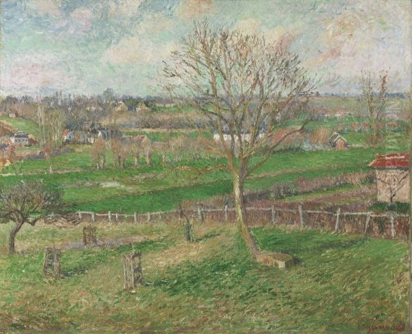 The Field and the Great Walnut Tree in Winter, Eragny - view 1